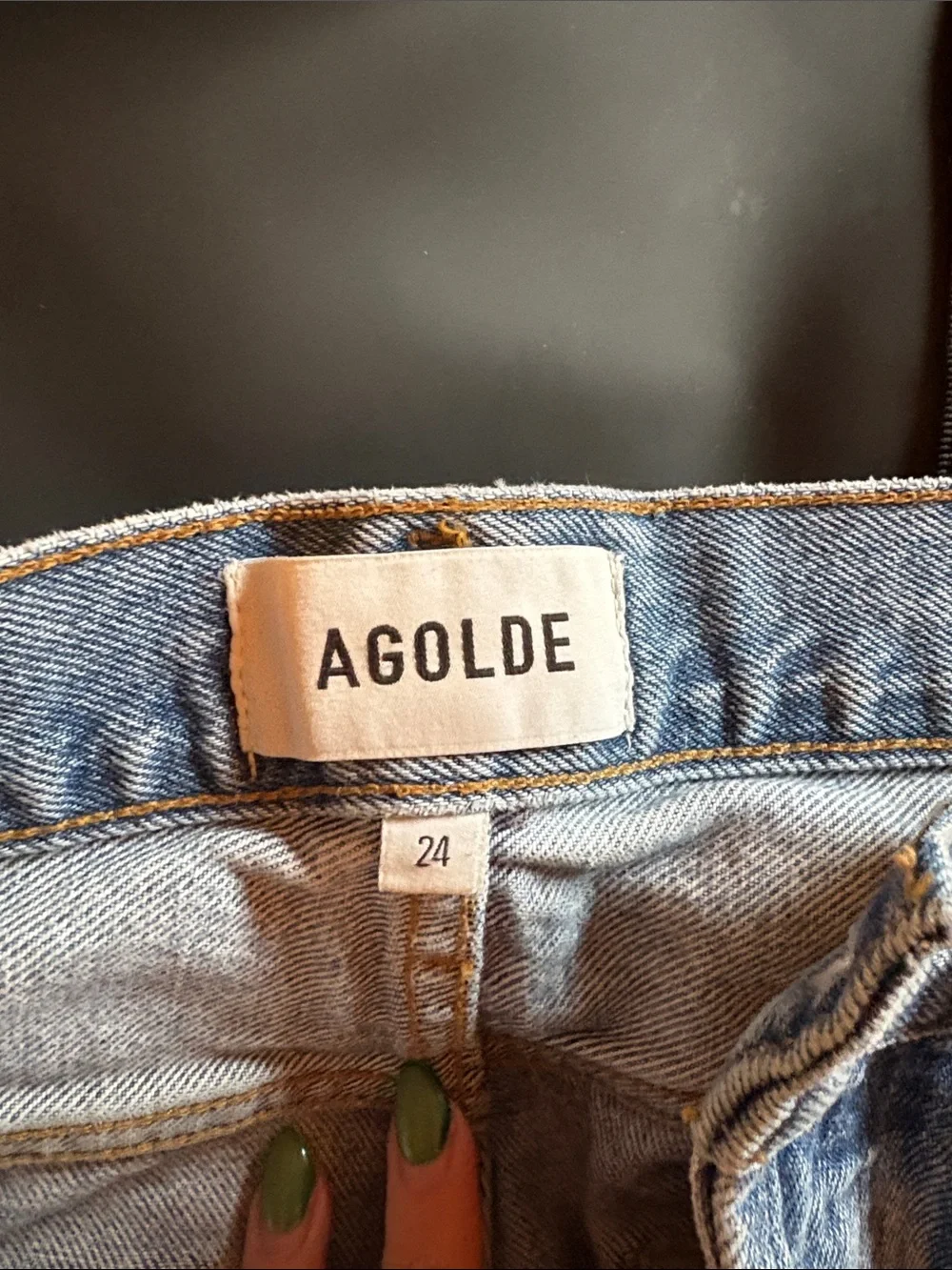 AGOLDE 90’s Short in Force Light Wash Long Denim Bermuda Shorts
